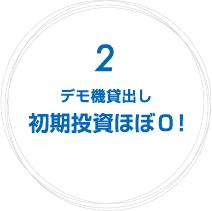 2 デモ機貸出し 初期投資ほぼ0